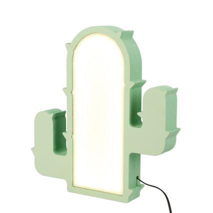 Žalia LED stalinė lempa CACTUS 10W/230V vaikams