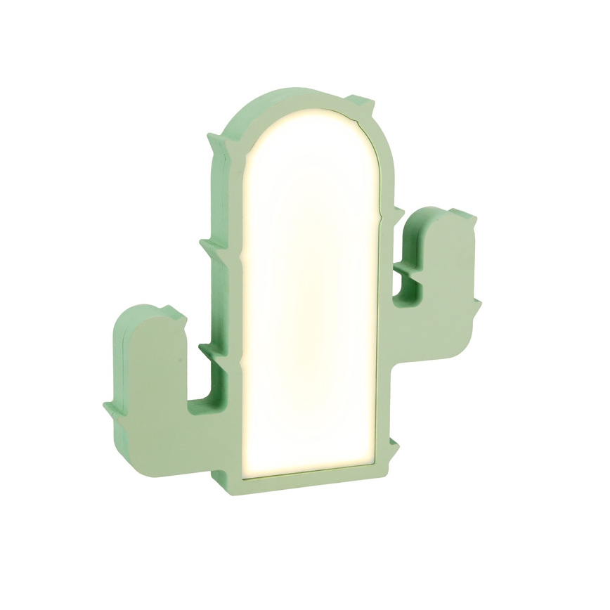 Žalia LED stalinė lempa CACTUS 10W/230V vaikams