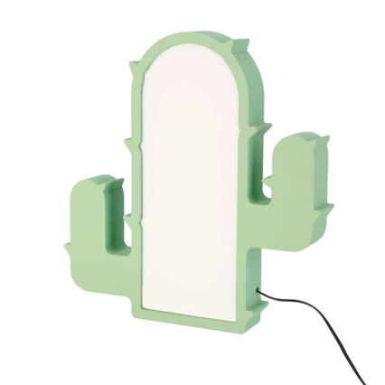 Žalia LED stalinė lempa CACTUS 10W/230V vaikams