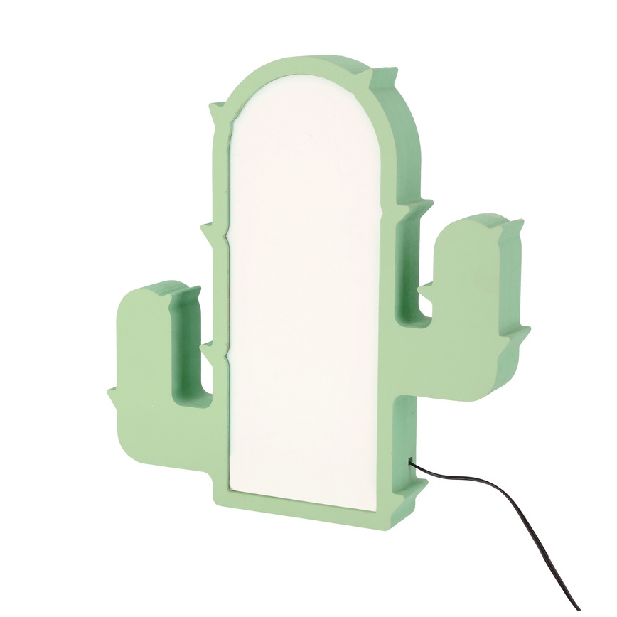 Žalia LED stalinė lempa CACTUS 10W/230V vaikams