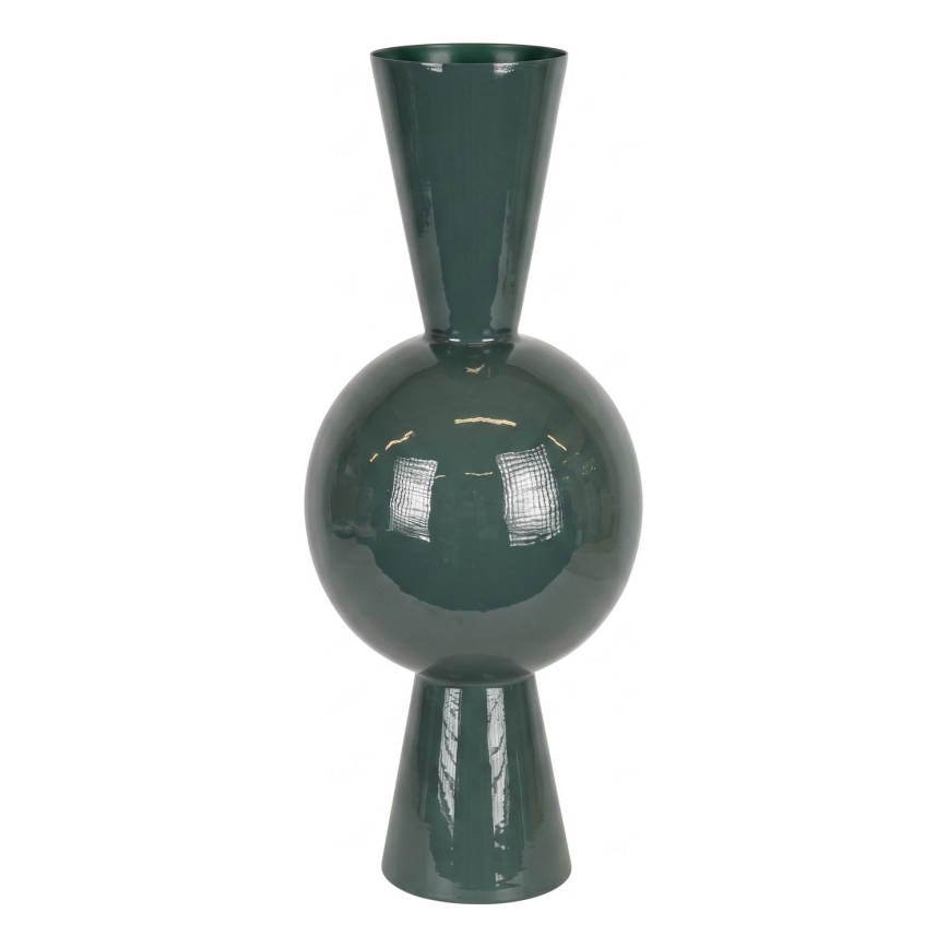 Žalia metalinė vaza 60x25 cm