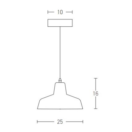 Zambelis 1655 - Pakabinamas sietynas 1xE27/40W/230V betonas