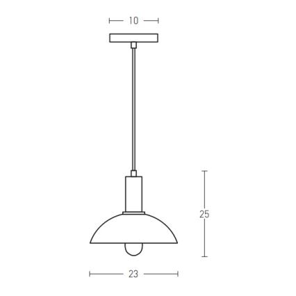 Zambelis 180052 - Pakabinamas sietynas 1xE27/40W/230V juoda