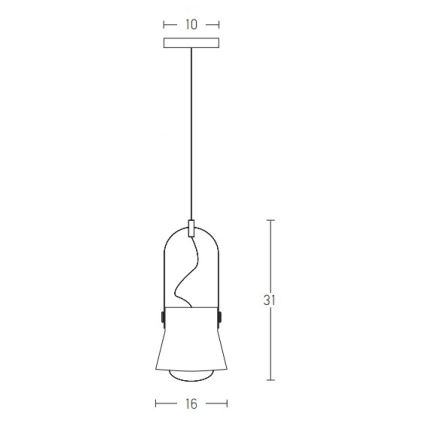 Zambelis 18192 - Pakabinamas sietynas 1xE27/40W/230V juoda