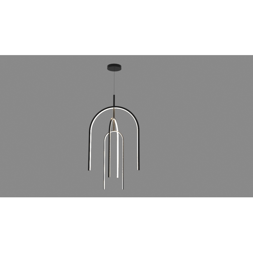 Zambelis 1932 - LED Reguliuojamas pakabinamas sietynas LED/80W/230V juoda