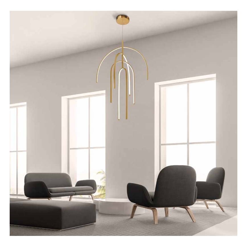 Zambelis 1933 - LED Reguliuojamas pakabinamas sietynas LED/96W/230V auksas