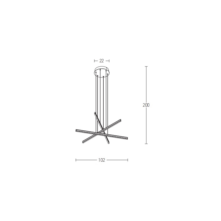 Zambelis 1947 - LED Reguliuojamas pakabinamas sietynas LED/48W/230V juoda