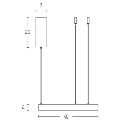 Zambelis 2005 - LED Reguliuojamas pakabinamas sietynas LED/25W/230V auksas