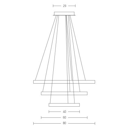 Zambelis 2009 - LED Reguliuojamas pakabinamas sietynas LED/112W/230V auksas