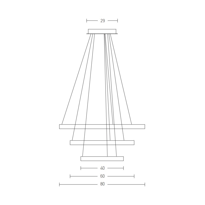 Zambelis 2009 - LED Reguliuojamas pakabinamas sietynas LED/112W/230V auksas