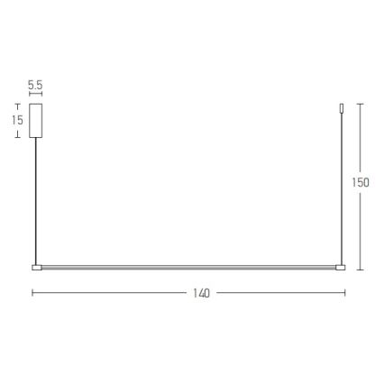 Zambelis 20119 - LED Pakabinamas sietynas LED/20W/230V juoda