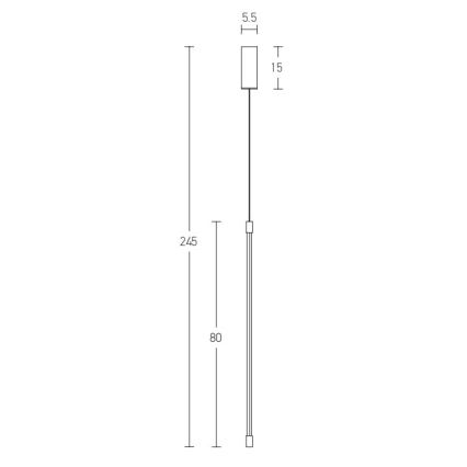 Zambelis 20121 - LED Pakabinamas sietynas LED/12W/230V juoda