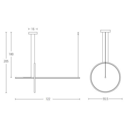 Zambelis 20128 - LED Reguliuojamas pakabinamas sietynas LED/48W/230V