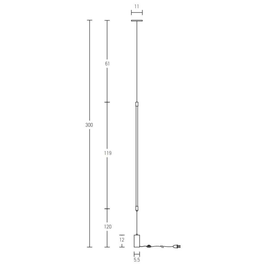 Zambelis 20184 - LED toršeras LED/22W/230V