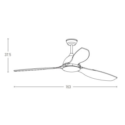 Zambelis 20258 - Lubinis ventiliatorius + nuotolinio valdymo pultas