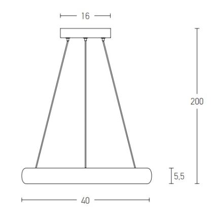 Zambelis 2046 - LED Reguliuojamas pakabinamas sietynas LED/30W/230V diametras 40 cm auksas