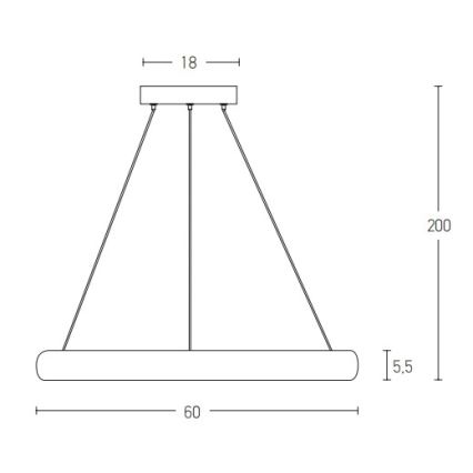 Zambelis 2054 - LED Reguliuojamas pakabinamas sietynas LED/50W/230V diametras 60 cm auksas