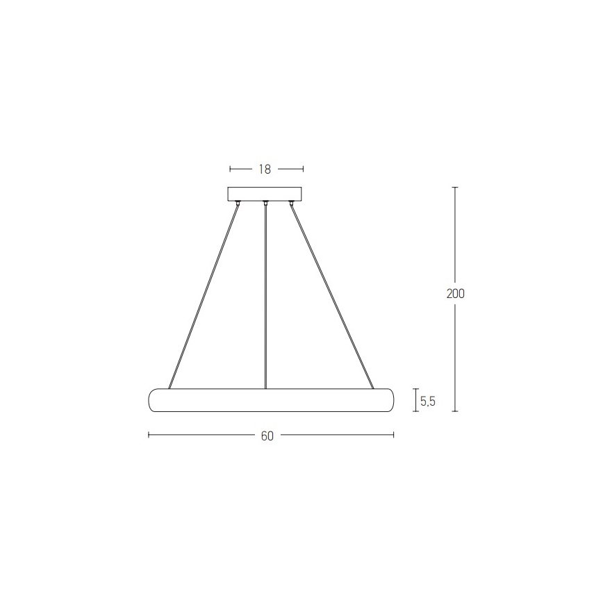 Zambelis 2054 - LED Reguliuojamas pakabinamas sietynas LED/50W/230V diametras 60 cm auksas