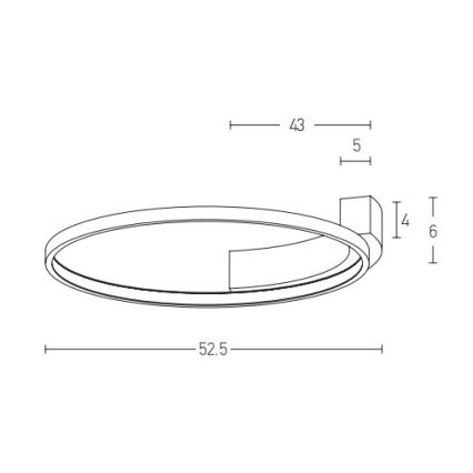 Zambelis 2077 - LED sieninis šviestuvas LED/31W/230V diametras 52,5 cm balta