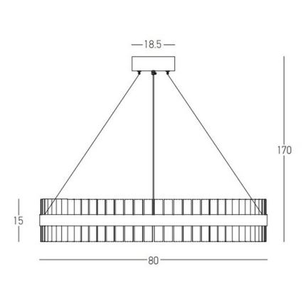 Zambelis 22040 - LED Reguliuojamas pakabinamas sietynas LED/68W/230V auksas