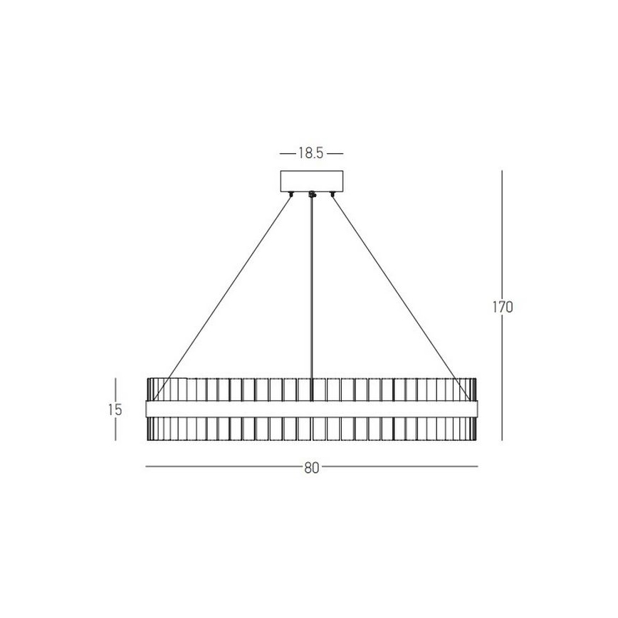 Zambelis 22040 - LED Reguliuojamas pakabinamas sietynas LED/68W/230V auksas