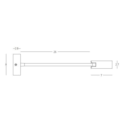 Zambelis 22049 - LED sieninis šviestuvas LED/3W/230V CRI90 juoda