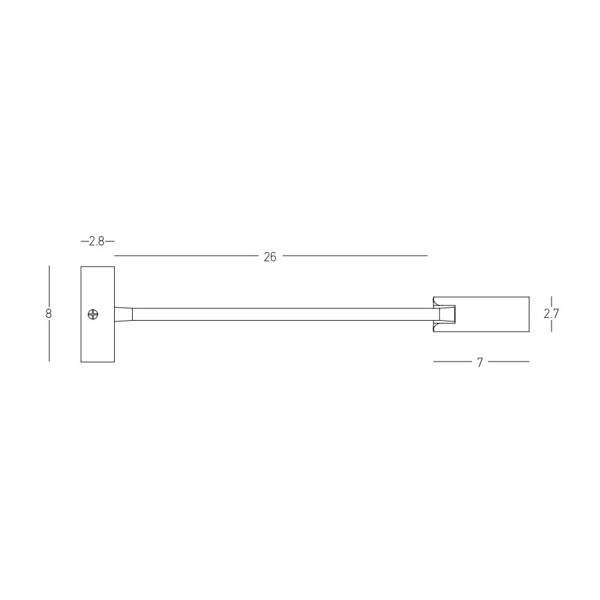 Zambelis 22049 - LED sieninis šviestuvas LED/3W/230V CRI90 juoda