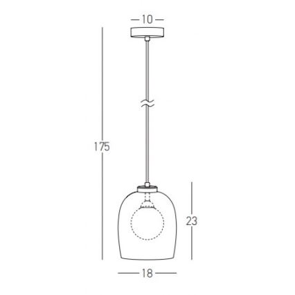 Zambelis 22051 - pakabinamas šviestuvas ant laido 1xG9/5W/230V skersmuo 18 cm juodas