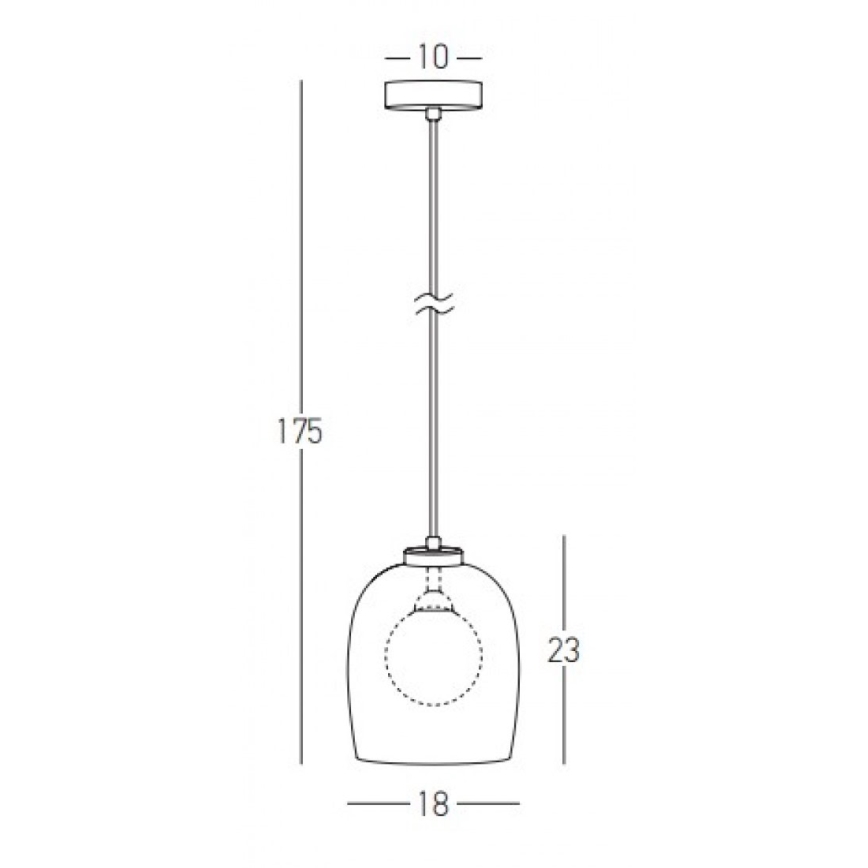 Zambelis 22051 - pakabinamas šviestuvas ant laido 1xG9/5W/230V skersmuo 18 cm juodas