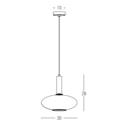 Zambelis 22072 - Pakabinamas sietynas 1xE27/40W/230V diametras 30 cm auksas