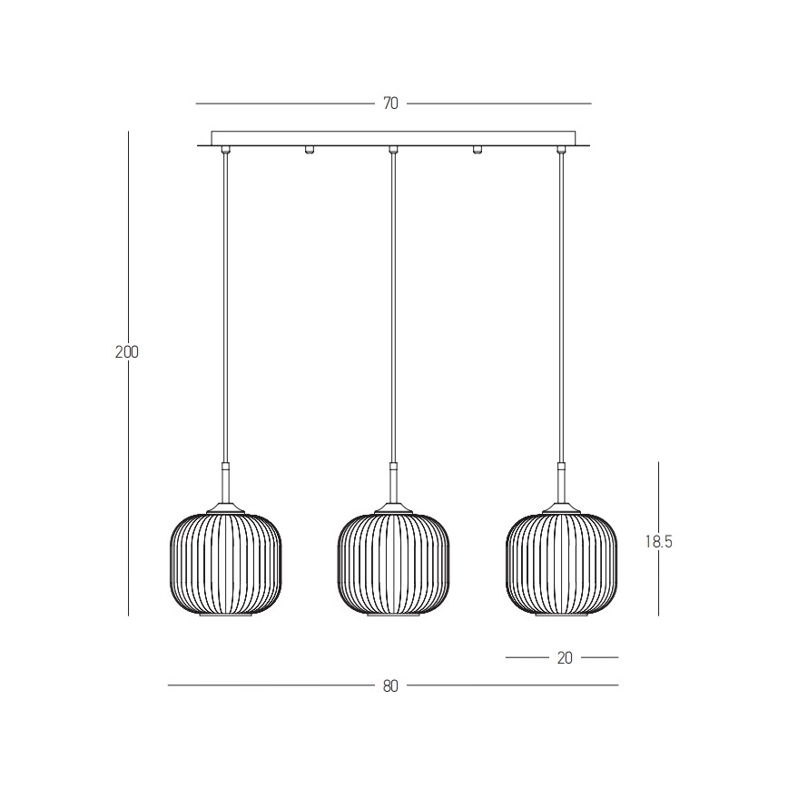 Zambelis 22074 - Pakabinamas sietynas 3xE27/40W/230V