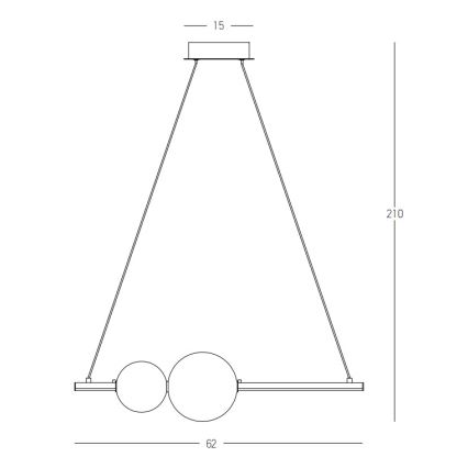 Zambelis 22108 - LED Reguliuojamas pakabinamas sietynas LED/11W/230V auksas