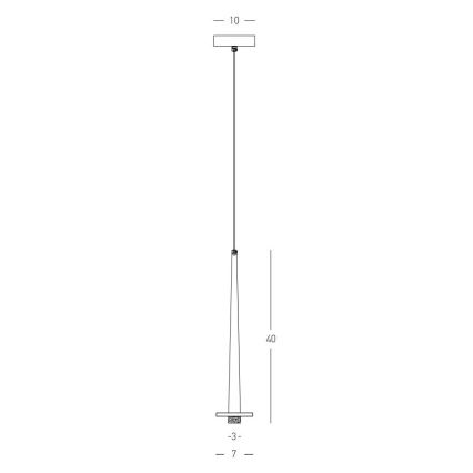 Zambelis 22110 - LED Pakabinamas sietynas LED/3W/230V CRI90 juoda