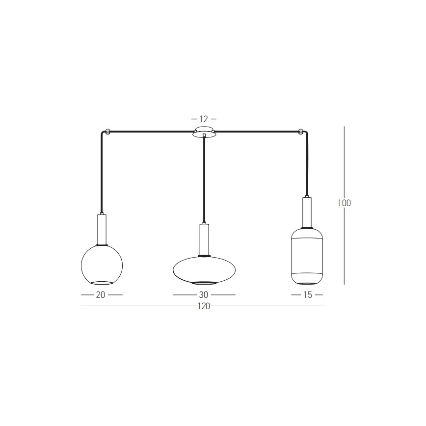 Zambelis 22151 - Pakabinamas sietynas 3xE27/40W/230V voras auksas