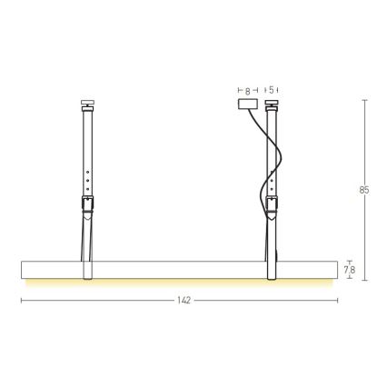 Zambelis 22211 - LED Pakabinamas sietynas LED/45W/230V