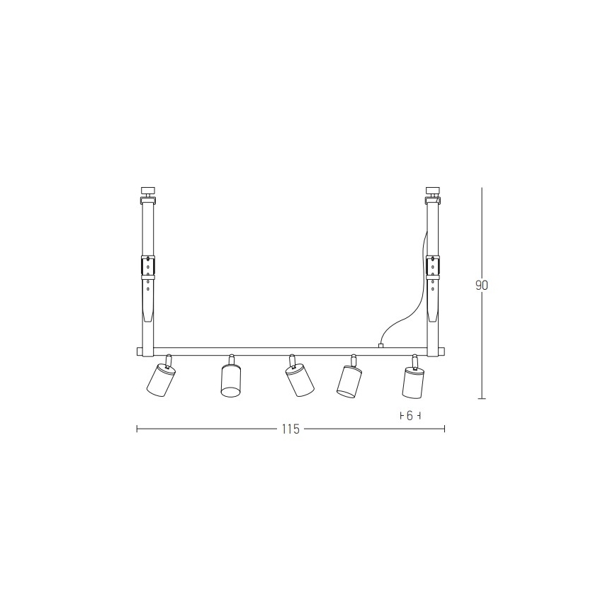 Zambelis 22224 - Pakabinamas sietynas 5xGU10/25W/230V
