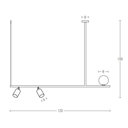 Zambelis 22227 - Pakabinamas sietynas 2xGU10/25W+G9/9W/230V