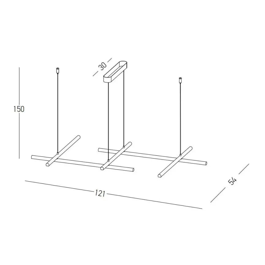 Zambelis 22242 - LED Reguliuojamas pakabinamas sietynas LED/50W/230V auksas