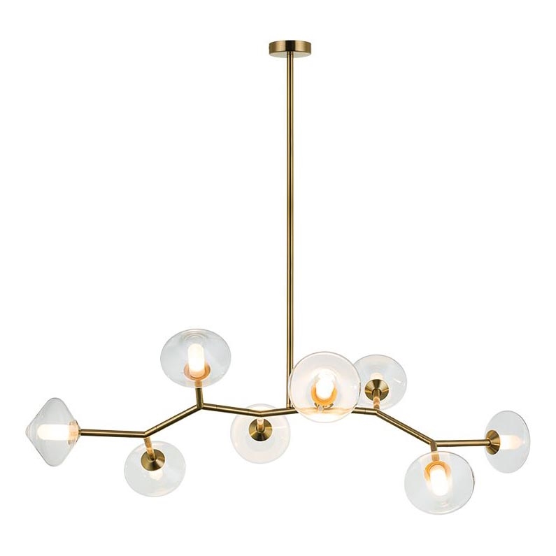 Zambelis 23023 - Sietynas ant stulpo 8xG9/5W/230V auksas