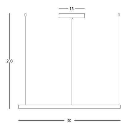 Zambelis 23034 - LED Reguliuojamas pakabinamas sietynas LED/45W/230V 3000K diametras 90 cm auksas