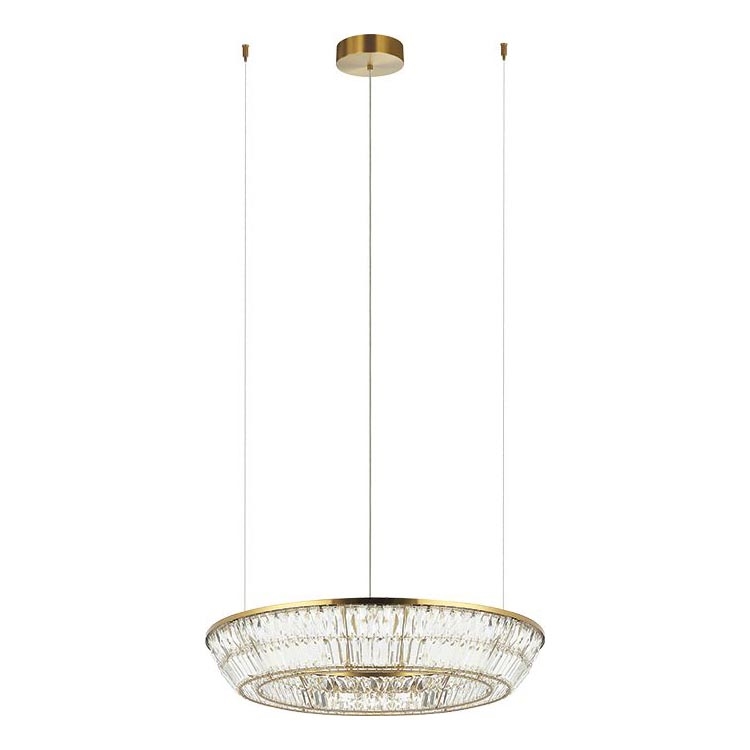 Zambelis 23048 - LED Pritemdomas pakabinamas krištolo sietynas LED/55W/230V CRI 90 3000K diametras 80 cm žalvaris