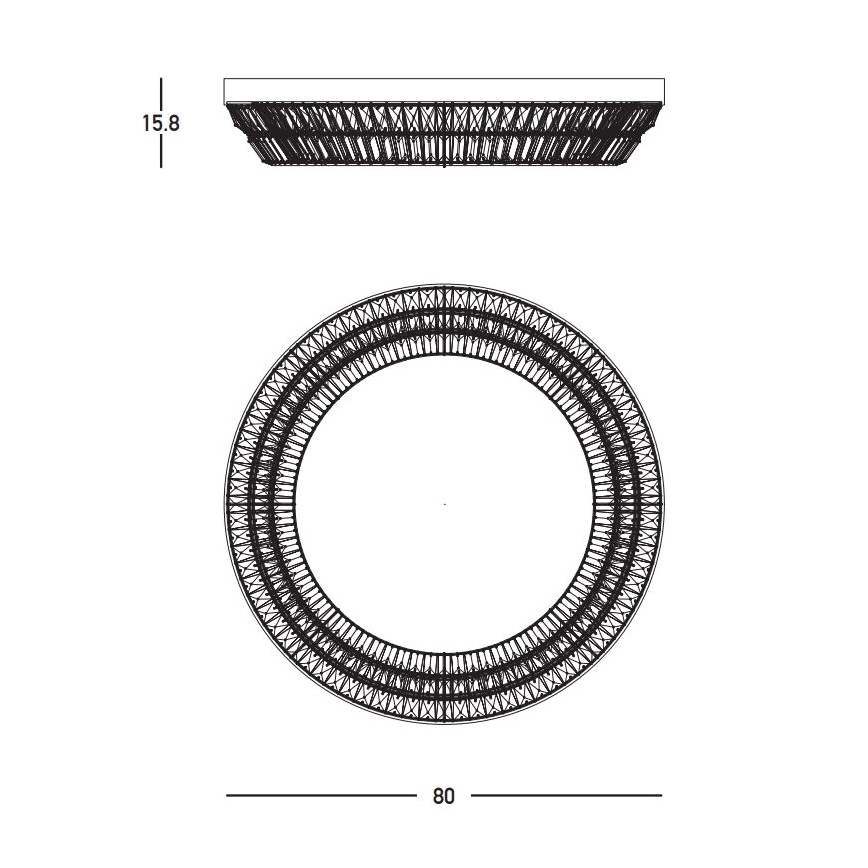 Zambelis 23049 - LED Pritemdomi krištoliniai lubiniai šviestuvai LED/55W/230V CRI 90 3000K diametras 80 cm žalvaris