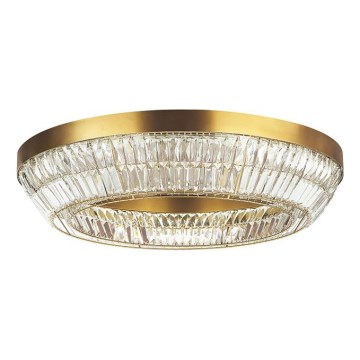 Zambelis 23049 - LED Pritemdomi krištoliniai lubiniai šviestuvai LED/55W/230V CRI 90 3000K diametras 80 cm žalvaris