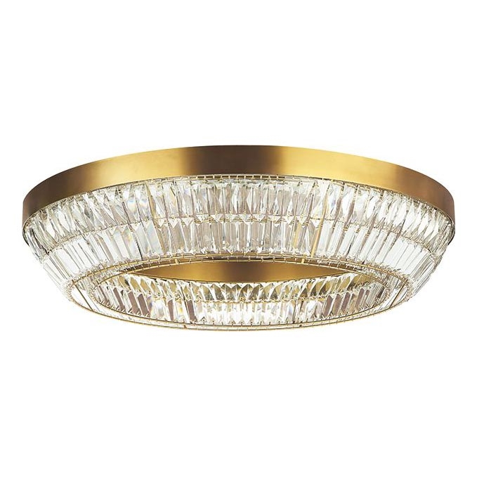 Zambelis 23049 - LED Pritemdomi krištoliniai lubiniai šviestuvai LED/55W/230V CRI 90 3000K diametras 80 cm žalvaris