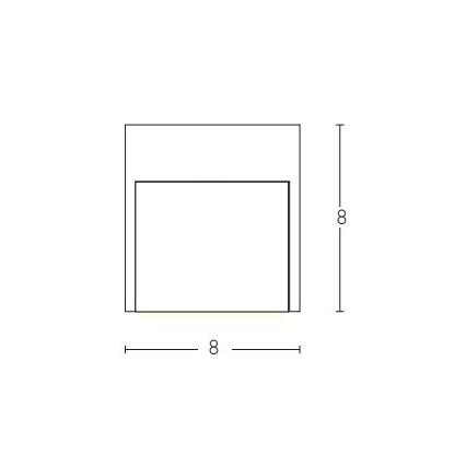 Zambelis E111 - LED sieninis lauko šviestuvas LED/3W/230V 3000K IP54
