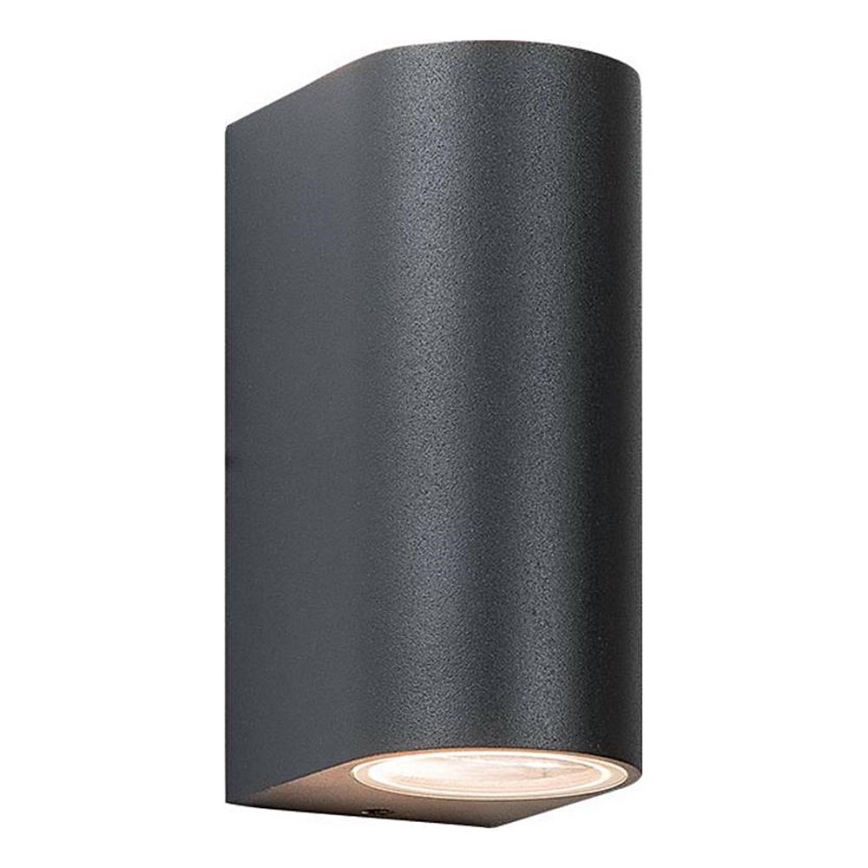 Zambelis E122 - Lauko sieninis šviestuvas 2xGU10/15W/230V IP54 antracitas