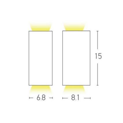 Zambelis E122 - Lauko sieninis šviestuvas 2xGU10/15W/230V IP54 antracitas