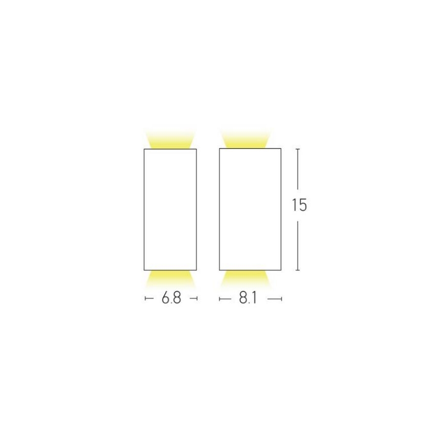 Zambelis E122 - Lauko sieninis šviestuvas 2xGU10/15W/230V IP54 antracitas
