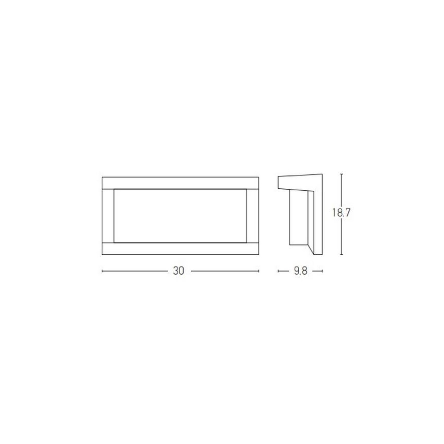Zambelis E128 - Lauko sieninis šviestuvas 1xE27/18W/230V IP54 antracitas