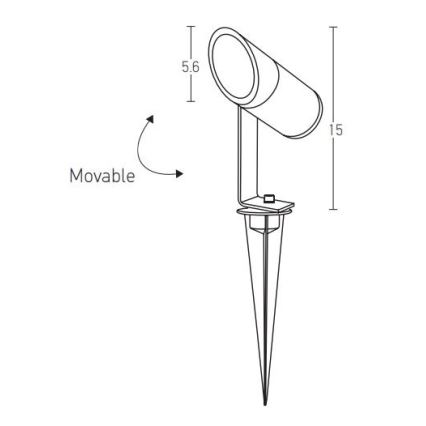 Zambelis E152 - LED lauko šviestuvas LED/7W/230V IP65 antracitas